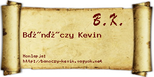 Bánóczy Kevin névjegykártya